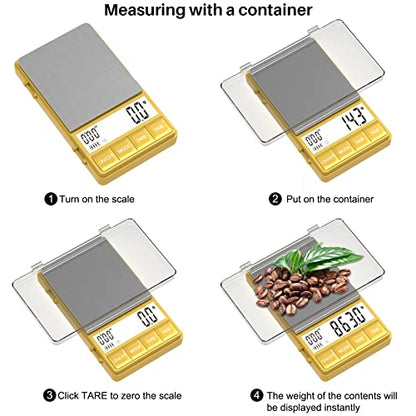  Espresso Scale With Timer 1000g/0.1g, Small And Handy Barista Scale, Gold Brew Drip Tray Coffee Scale With Timer