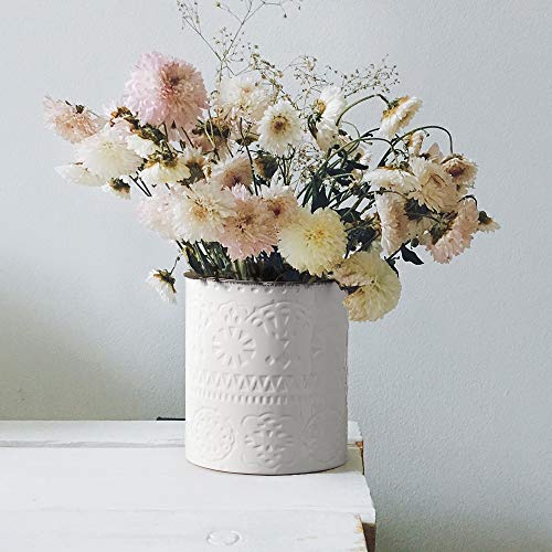  Kitchen Utensil Holder, 7.2”Extra Large Farmhouse Utensil Holders For Countertop, White Ceramic Utensil Crock, Anti Slip & Scratch Cork Bottom, Utensil Holder For Kitchen Counter