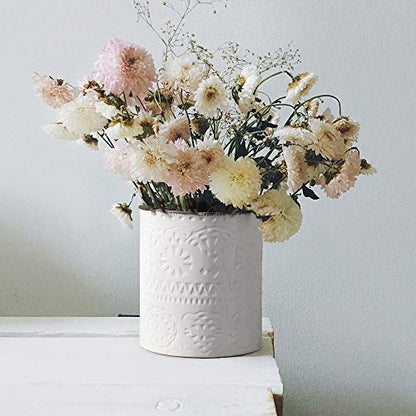  Kitchen Utensil Holder, 7.2”Extra Large Farmhouse Utensil Holders For Countertop, White Ceramic Utensil Crock, Anti Slip & Scratch Cork Bottom, Utensil Holder For Kitchen Counter
