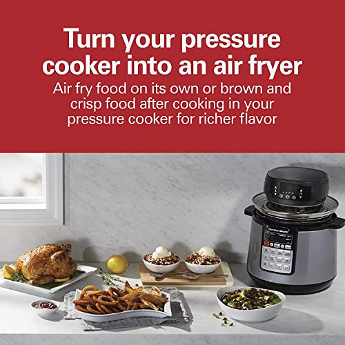  Air Fryer Lid For 6 And 8 Quart Pressure Cookers, Black
