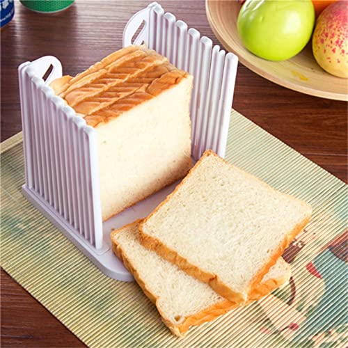 GENERIC Adjustable Toast Slicer Toast Cutting For Bread,Toast Slicing Machine Plastic Bread Slicer For Homemade Bread Slicer Loaf For Slicing (2pcs)