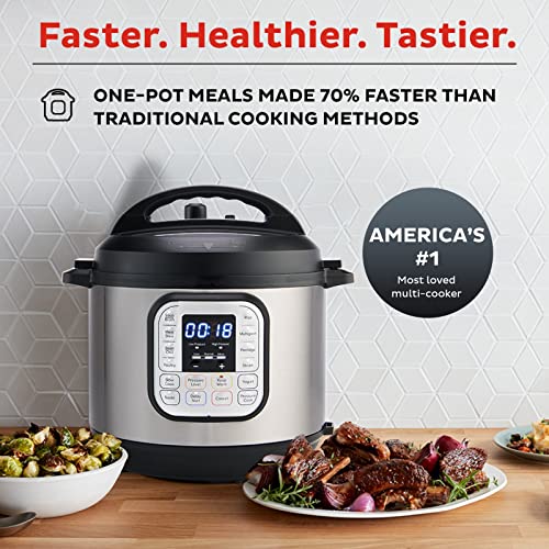  7-in-1 Electric Pressure Cooker With Easy-Release Steam Switch, Slow Cooker, Rice Cooker, Steamer, Sauté, Yogurt Maker, Warmer & Sterilizer, Stainless Steel