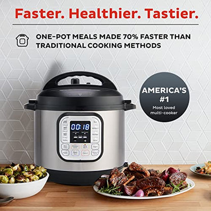  7-in-1 Electric Pressure Cooker With Easy-Release Steam Switch, Slow Cooker, Rice Cooker, Steamer, Sauté, Yogurt Maker, Warmer & Sterilizer, Stainless Steel