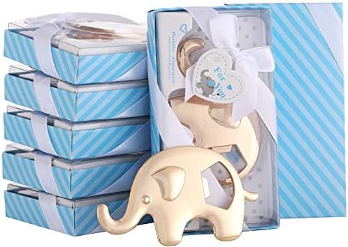  15 Pack Bottle Openers For Baby Shower Favor, Elephant Shaped Bottle Openers Girl Baby Shower Favors Birthday Bridal Shower Souvenirs Wedding Favor Gift (Pink - Elephant)