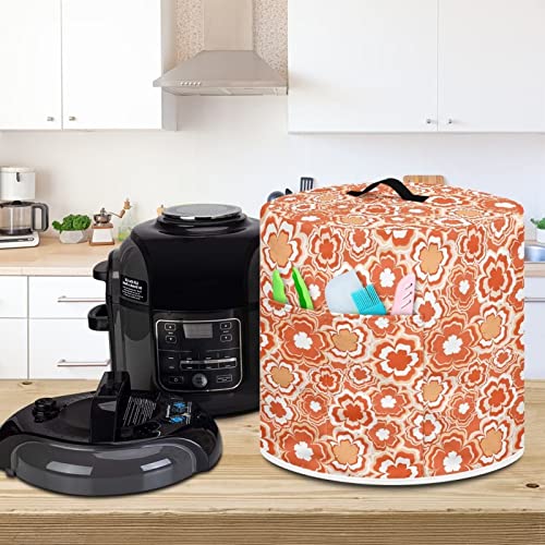  Orange Flowers Kitchen Dust Cover Dust-proof Cover Kitchen Dust Cover For Rice Cooker Appliance Protector Kitchen Rice Cooker Cover Washable