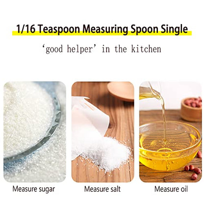  1/16 Teaspoon Measuring Spoon Single，Small Stainless Steel 1/16 Tsp Measuring Spoon, Mini 1/16 Metal Teaspoon Scoop Tablespoon For Dry Or Liquid (1)