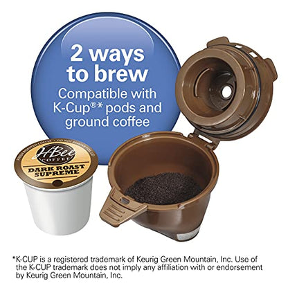 Hamilton Beach 49900 FlexBrew Single-Serve Coffee Maker Compatible With Pod Packs And Grounds, 8 Ounces, Black-Fast Brewing