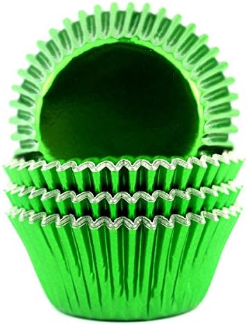  Foil Metallic Cupcake Liners Standard Baking Cups 100 Pcs (Navy Blue)
