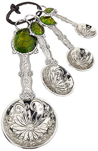  4-Piece Measuring Spoons Set, Turtle , Silver
