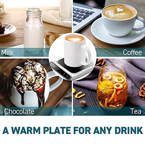  JEQ Coffee Mug Warmer, Electric Coffee Cup Warmer, 3 Temperature Setting Coffee Warmer For Desk Auto Shut Off, Smart Heated Coffee Mug For Beverage, Milk, Tea And Hot Chocolate (No Cup)