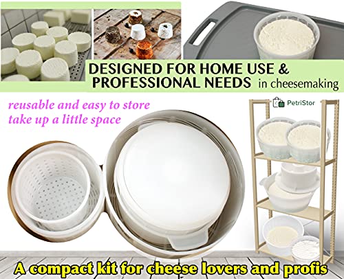  7 Pcs Cheesemaking Kit №1 Butter Punched Сheese Mold Press Strainer Cheese Tofu Press Mold Cheese Making Kit