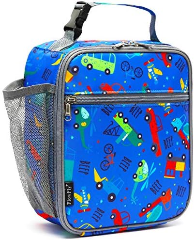  FlowFly Kids Lunch Box Insulated Soft Bag Mini Cooler Back To School Thermal Meal Tote Kit For Girls, Boys, Black