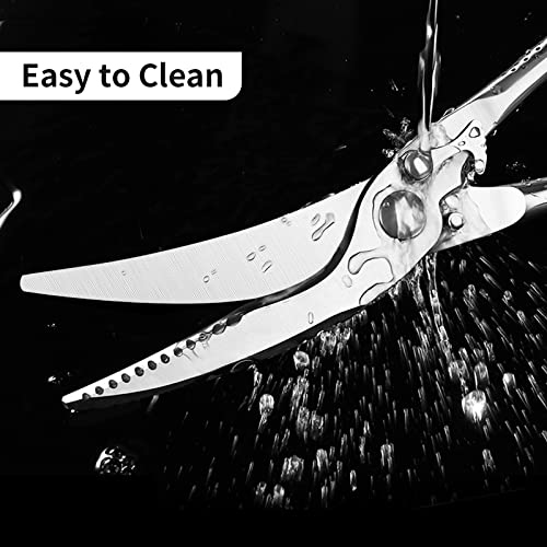  Itchen Scissors, Heavy Duty Poultry Shears Professional Kitchen Shears With Lock, Dishwasher Safe Stainless Steel Never Rust Shears For Chicken, Turkey, Meat, Fish, Seafood, Vegetables
