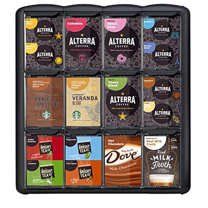  Alterra 4-column Beverage Packs Merchandiser Condiment Organizer, Black
