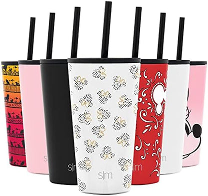  Disney Water Bottle With Straw Lid Vacuum Insulated Stainless Steel Metal Thermos | Gifts For Women Men Reusable Leak Proof Flask | Summit Collection | 22oz Minnie Mouse Dots