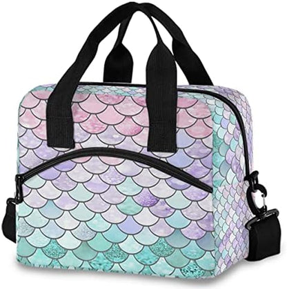  Lunch Bag Sugar Skull Flowers Rose Daisy Insulated Cooler Thermal Lunch Bag Box For Kids School Children Students Girls Boys Mexican Day Of The Dead Skull Love Heart Lunch Box Handbag Woman Man