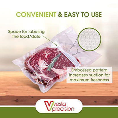  Uum Seal Bags | Clear And Embossed | 11x16 Inch | Gallon | 100 Vacuum Bags Per Pack | Great For Food Storage And Sous Vide