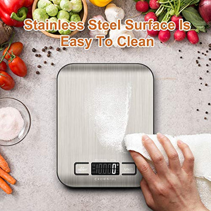  Food Scale, 11lb Digital Kitchen Scales Weight Ounces And Grams For Cooking And Baking, 6 Units With Tare Function (Battery Included)