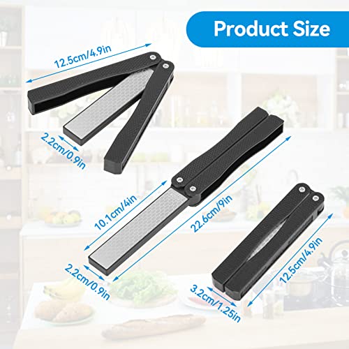  Folding Knife Sharpening Stone, Double Sided Sharpener For Sharpening Kitchen Knives, Scissors, Chopper(#1)