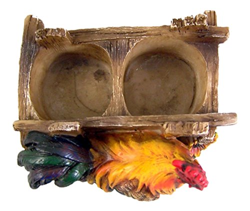  Farm Rooster Salt And Pepper Shaker Holder Shakers Included 4 1/4 Inch