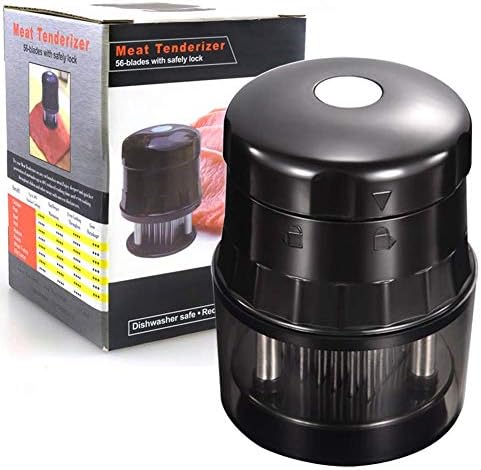  Professional Needle Meat Tenderizers 56 Stainless Steel Blades, Cooking Tool For Steak Chicken Fish Pork, Durable Baking Kitchen Access, 4.6 X 3.4 X 3.4 Inches, Black