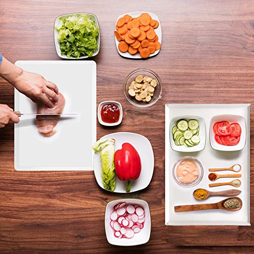  Disposable Cutting Boards 30 Count, Collapsible Cutting Board Sheet With Built-in Crease, Flexible Plastic Cutting Mat For Kitchen And Commercial Use, 17 X 12 In