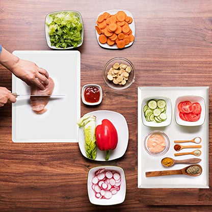  Disposable Cutting Boards 30 Count, Collapsible Cutting Board Sheet With Built-in Crease, Flexible Plastic Cutting Mat For Kitchen And Commercial Use, 17 X 12 In