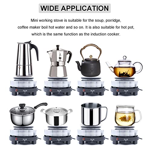  Mini Stove,Portable 500W Electric Mini Stove Hot Plate Multifunction Home Heater (US Plug 110V), Suitable For The Soup And The Porridge,hot Pot
