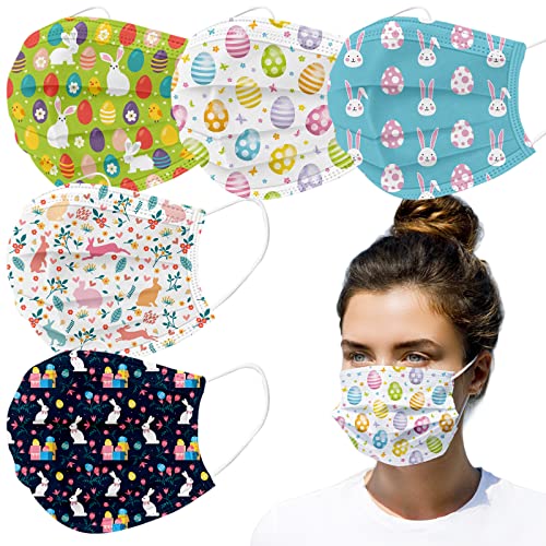  50Pcs St Patricks Day Disposable Face Bandana For Adults, Breathable Face Bandanas Covering Set For Women Men Anti Dust