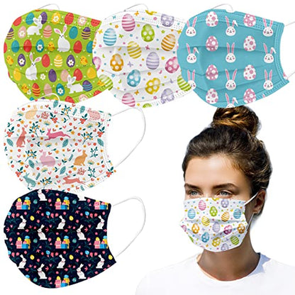 50Pcs St Patricks Day Disposable Face Bandana For Adults, Breathable Face Bandanas Covering Set For Women Men Anti Dust