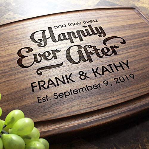  Personalized Wood Engraved Cutting Board Straga (Round Stamp Design No.001)