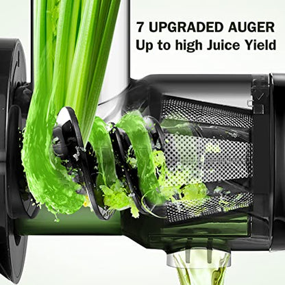  AMZCHEF Slow Masticating Juicer Bundle With Meat Grinder Attachment,Cold Press Juicer With Silent Motor And Reverse Function,with Sausage Stuffer Tubes And Grinding Plates