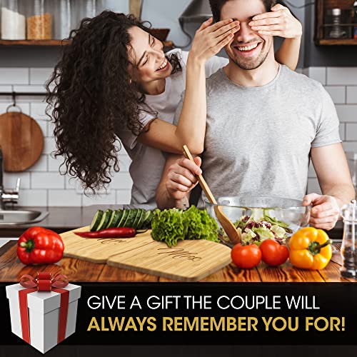  Mr & Mrs Cutting Board & Cheese Board- Wedding Gifts For Couples Unique 2023, Mr And Mrs Gifts, Couples Gifts For Him And Her, Bridal Shower Gifts For Bride, Cool Engagement Gifts, Anniversary