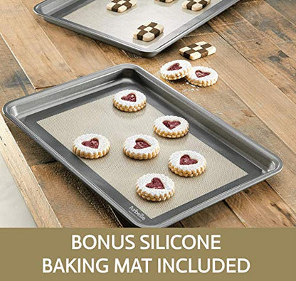  3-Tier Collapsible Cooling Rack - Bonus Baking Mat Included - Expandable & Foldable Cookie Cooling Wire Rack - Baking Rack - Foldable Cooling Rack For Baking Supplies - Premium Quality & Sturdy Legs