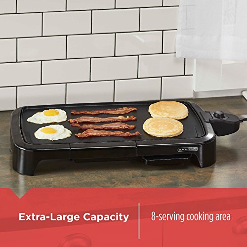 Black & Decker Family-Sized Electric Griddle With Warming Tray & Drip Tray, GD2051B