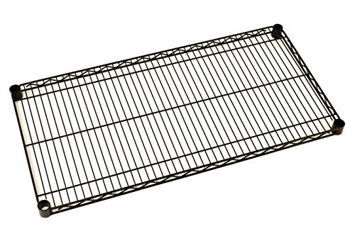 Etro 1424NBL Super Erecta Steel Industrial Wire Shelf, 800 Lb. Capacity, 1" Height X 24" Width X 14" Depth, Black (Pack Of 4)