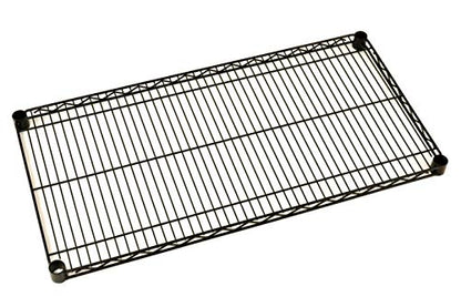  Etro 1424NBL Super Erecta Steel Industrial Wire Shelf, 800 Lb. Capacity, 1" Height X 24" Width X 14" Depth, Black (Pack Of 4)