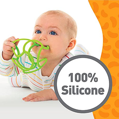  Teething Ring Tactile Sensory Ball Toy For Babies & Kids - Stretchy, Soft Non-Toxic Silicone - Ages 3 Months And Up - Red