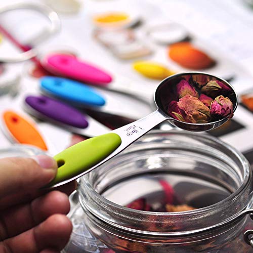  -Stainless Steel Measuring Spoons 5 Piece Stackable Set - Measuring Set For Cooking And Bakin (A)