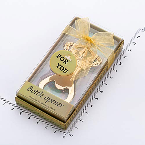  Pack Of 12 Gold Crown Bottle Opener Wedding Favors,Party Favors For Guest Souvenir Gift For Baby Shower Birthday Party Decorations And Supplies By LAYSERI (Gold Crown Style,12 )