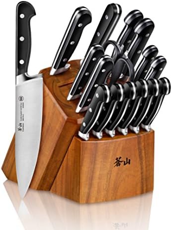  V2 Series 1024128 German Steel Forged 23-Piece Knife Block Set, Acacia
