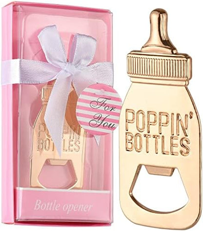  12pcs Bottle Opener Baby Shower Favor For Guest,Rose Gold Feeding Bottle Opener Wedding Favors Baby Shower Giveaways Gift To Guest, Party Favors Gift & Party Decorations Supplies (Blue, 12)