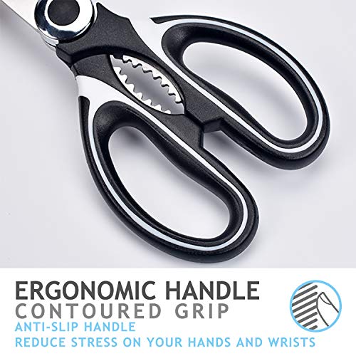  Kitchen Shears,RageCraft 2-Pack Kitchen Premium Heavy Duty Dishwasher Safe Scissors,Super-Sharp Scissors,Multipurpose Stainless Steel Scissors For Chicken,Poultry Meat,Fish,Vegetables,Herbs