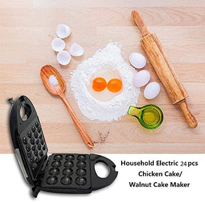  Electric Walnut Cake Maker, Automatic Mini Nut Waffle Bread Machine Sandwich Iron,Toaster Baking Breakfast Pan Oven