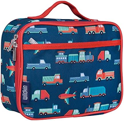  Kids Insulated Lunch Box Bag For Boys & Girls, Reusable Kids Lunch Box Is Perfect For Elementary, Ideal For Packing Hot Or Cold Snacks For School & Travel Bento Bags(Trains, Planes And Trucks)