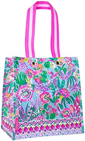  Lilly Pulitzer Market Shopper Bag, Reusable Grocery Tote, Shoulder Bag For Produce Or Travel