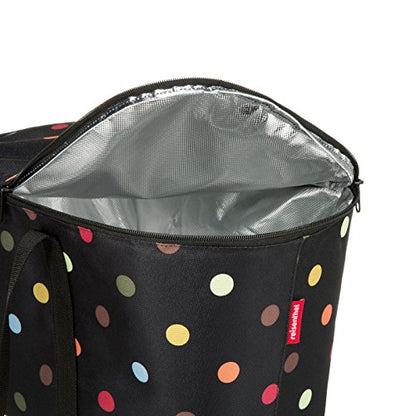  Reisenthel Coolerbag, Collapsible 20-Liter Insulated Tote With Zipper Closure, Dots