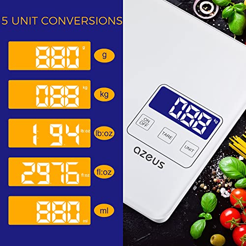  Food Scale With USB Rechargeable, Digital Kitchen Scale With 6 Units, High Precision To 0.04 Oz /11lbs Capacity, Weight Range From 3g-5000g