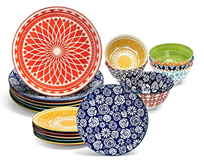  Bundle - Six 10.5 Inch Plates, Six 8.5 Inch Plates, Six 6.25 Inch Bowls
