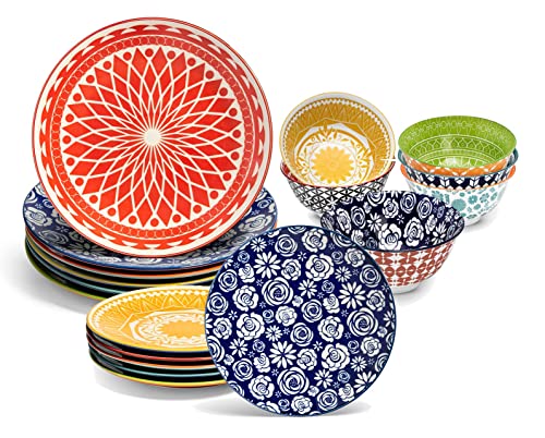  Bundle - Six 10.5 Inch Plates, Six 8.5 Inch Plates, Six 6.25 Inch Bowls